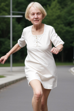 Swedish elderly female with  blonde hair