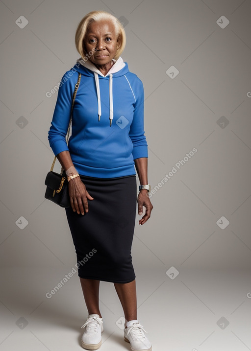 Togolese elderly female with  blonde hair