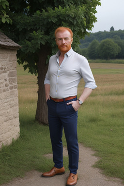 Albanian middle-aged male with  ginger hair