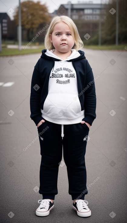 German child girl with  blonde hair