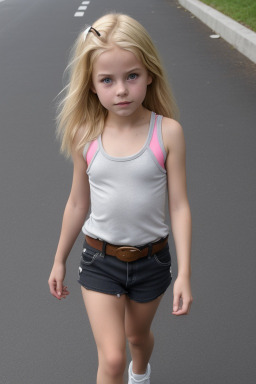 Austrian child girl with  blonde hair