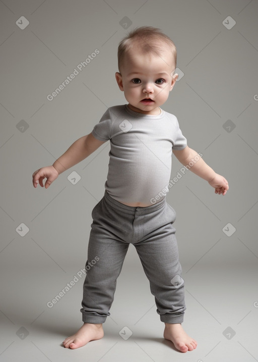 Polish infant boy with  gray hair