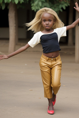 Kenyan child girl with  blonde hair