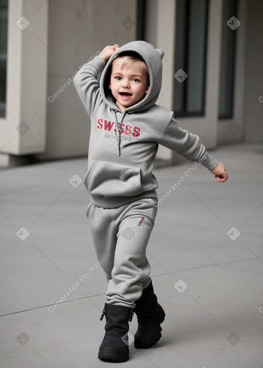 Swiss infant boy with  gray hair