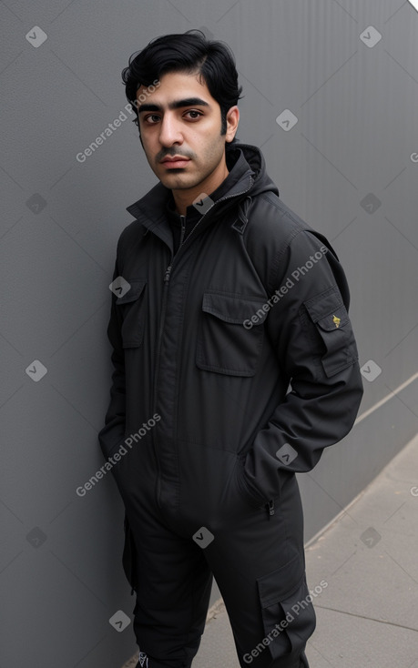 Iranian adult male with  black hair