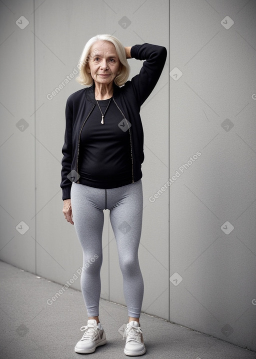 French elderly female with  blonde hair