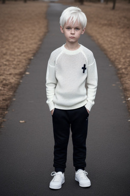 Estonian child boy with  white hair