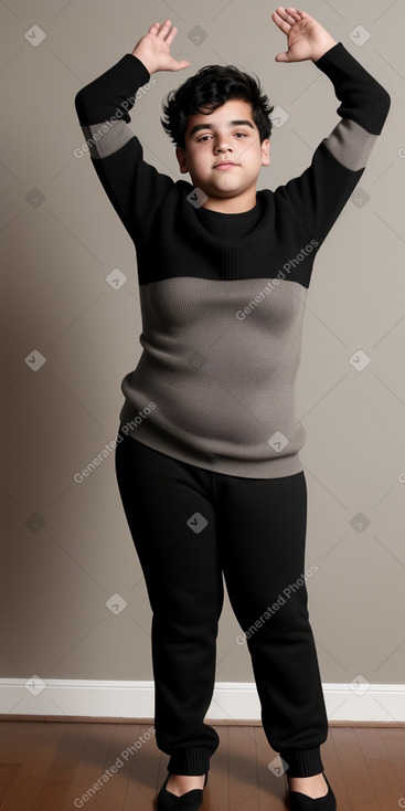 Brazilian teenager boy with  black hair