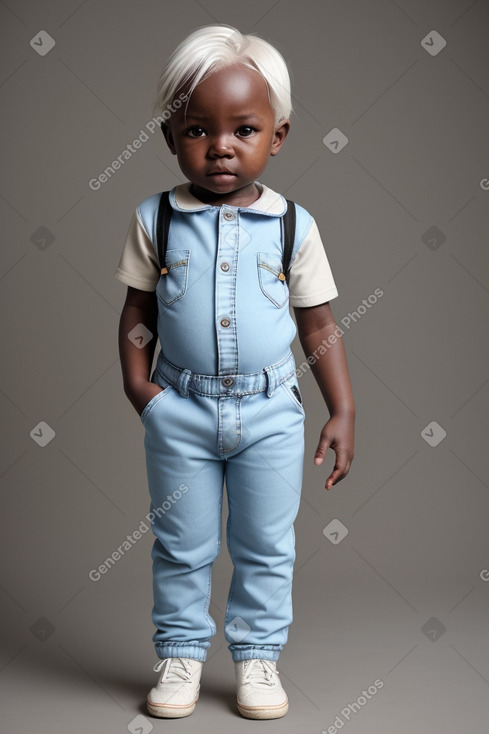 Ugandan infant boy with  white hair