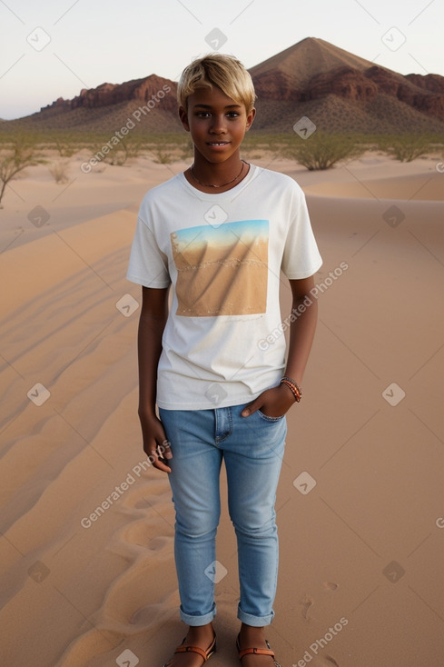 Teenager boy with  blonde hair