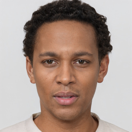 Neutral white adult male with short  brown hair and brown eyes