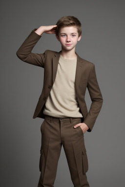 British teenager boy with  brown hair