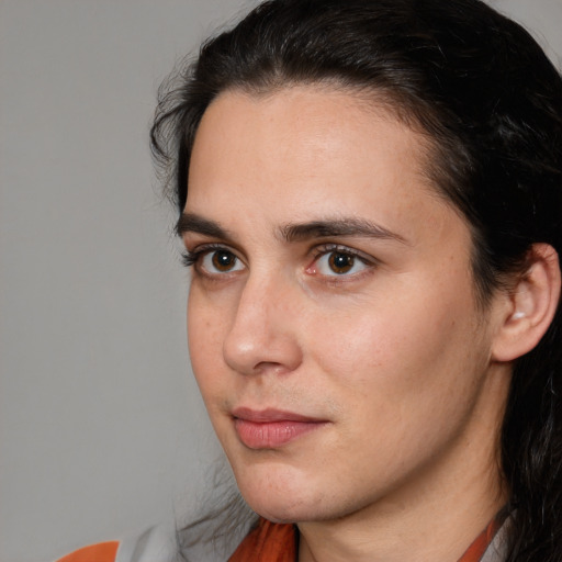 Neutral white young-adult male with medium  brown hair and brown eyes
