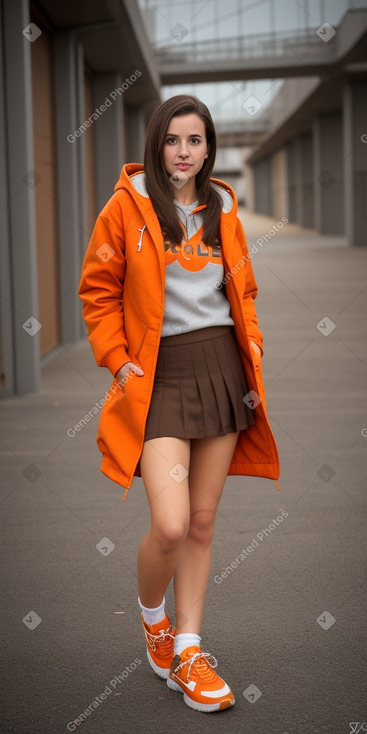 Spanish adult female with  brown hair