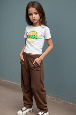 Brazilian child female with  brown hair