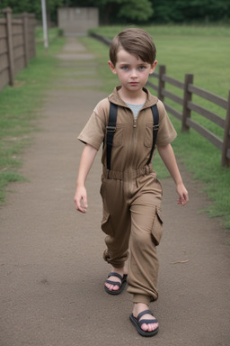 British child boy with  brown hair