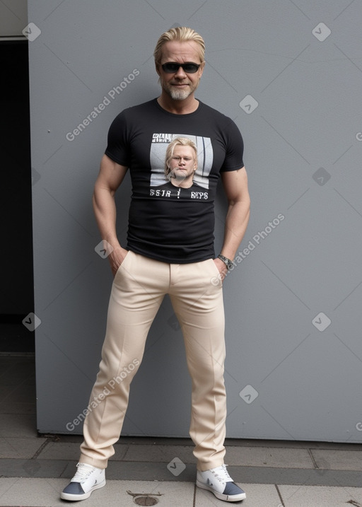 Icelandic 45 years male with  blonde hair