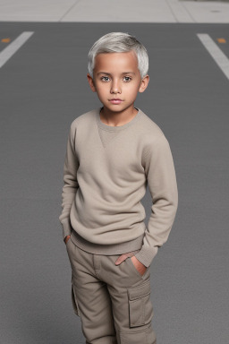 Child boy with  gray hair