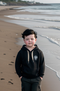 British child boy with  black hair