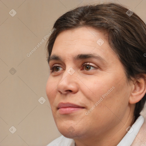 Neutral white young-adult male with medium  brown hair and brown eyes