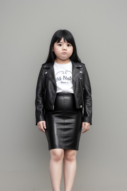 Taiwanese child girl with  black hair