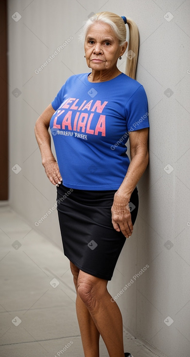 Panamanian elderly female with  blonde hair