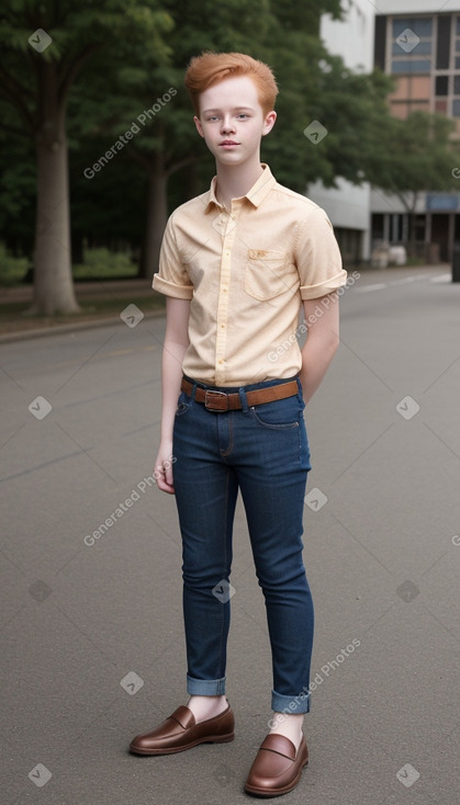 Young adult non-binary with  ginger hair