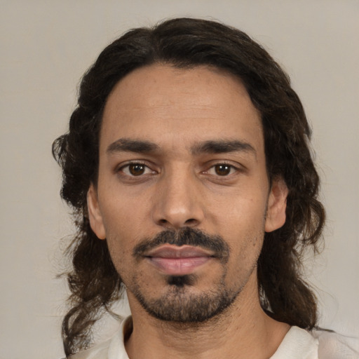Neutral white young-adult male with medium  brown hair and brown eyes