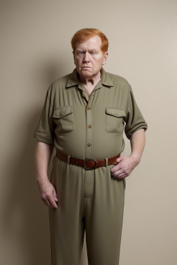 Caucasian elderly male with  ginger hair