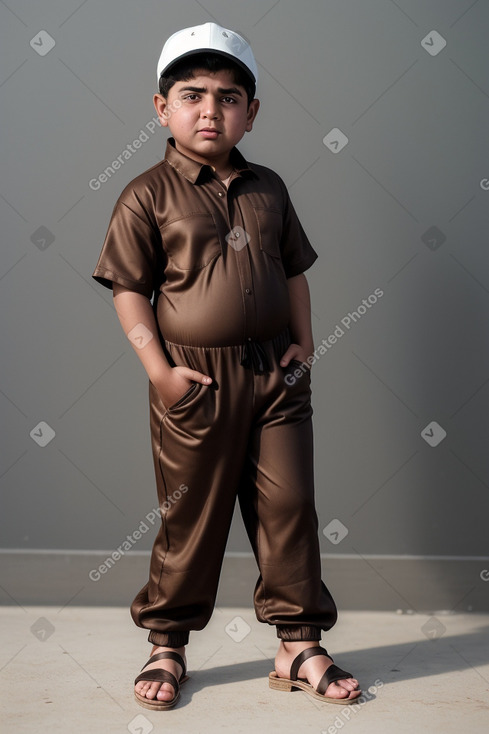 Qatari child boy with  brown hair