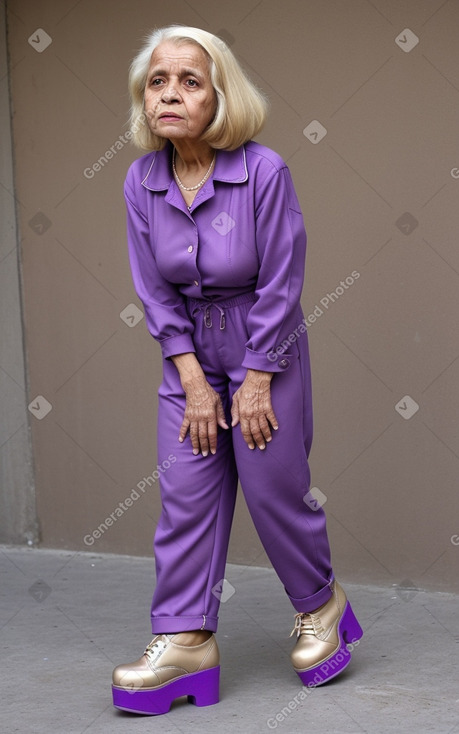 Yemeni elderly female with  blonde hair