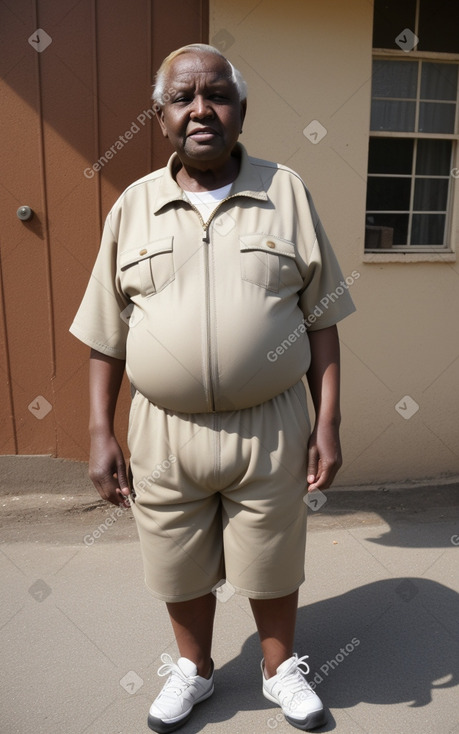 Kenyan elderly male with  blonde hair