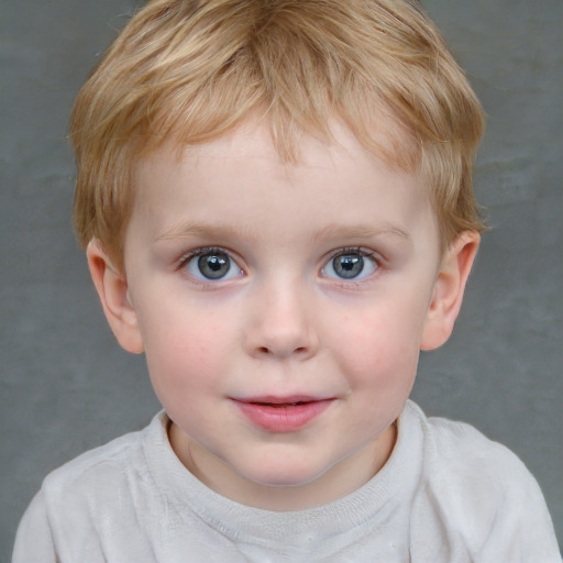 Neutral white child female with short  brown hair and blue eyes