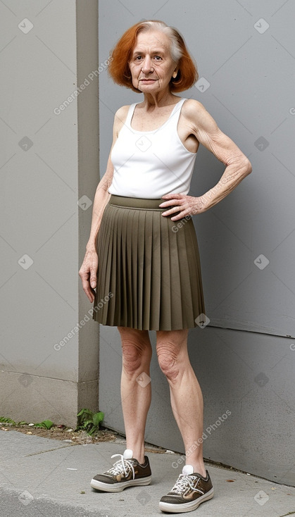 Italian elderly girl with  ginger hair