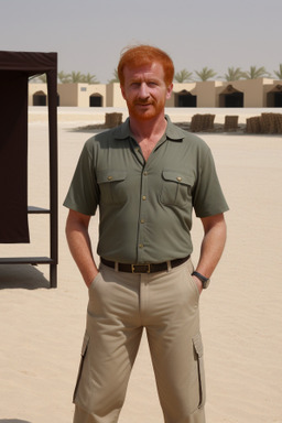 Emirati middle-aged male with  ginger hair