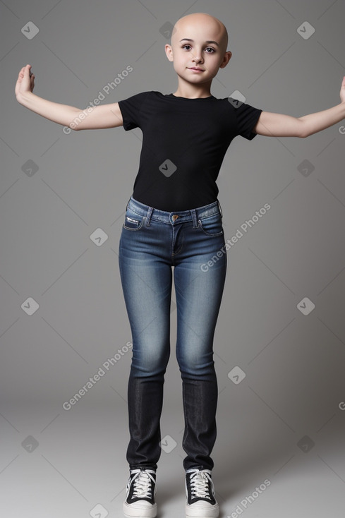 Romanian child girl with  black hair