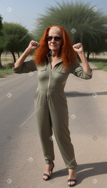 Bahraini elderly female with  ginger hair