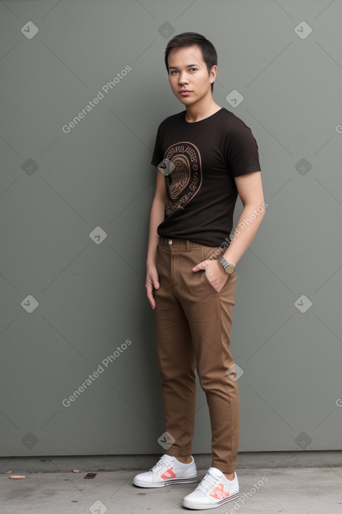 Vietnamese adult male with  brown hair