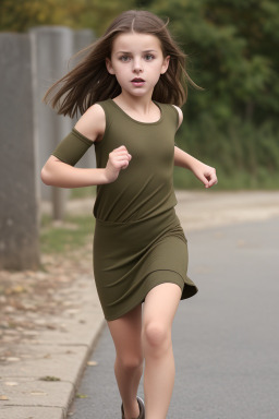 Romanian child girl with  brown hair