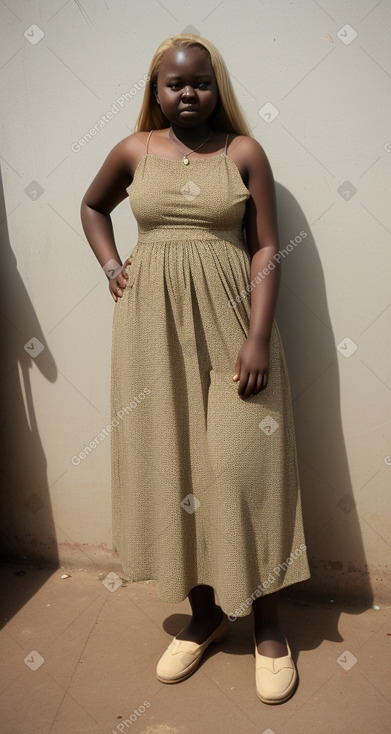 Ugandan teenager girl with  blonde hair