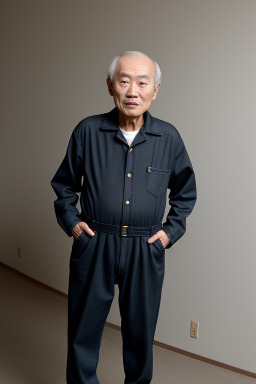 South korean elderly male with  black hair