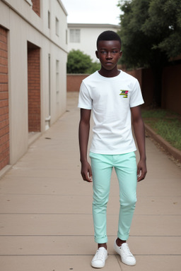 Zimbabwean teenager boy with  white hair