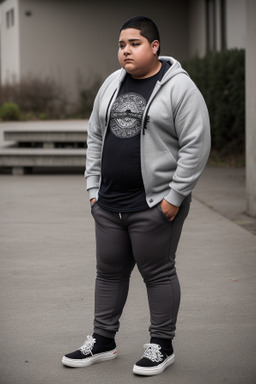 Guatemalan teenager boy with  gray hair