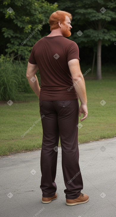 Middle-aged male with  ginger hair