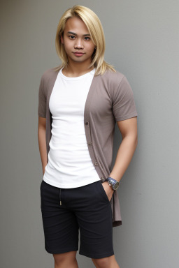 Malaysian adult male with  blonde hair