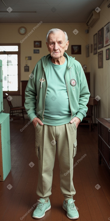 Polish elderly male with  brown hair