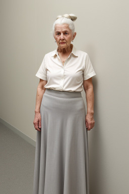 Australian elderly female with  white hair