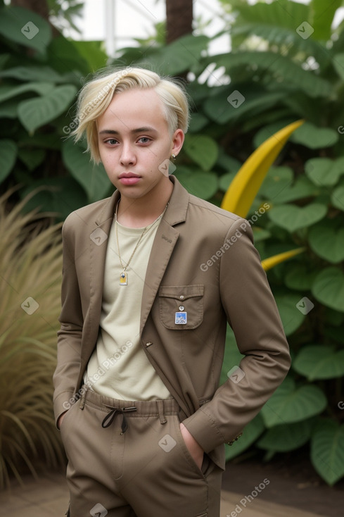 Somali young adult non-binary with  blonde hair