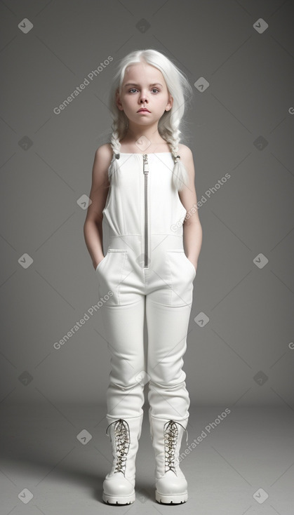 Russian child female with  white hair