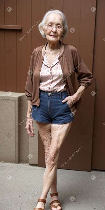 Elderly female with  brown hair